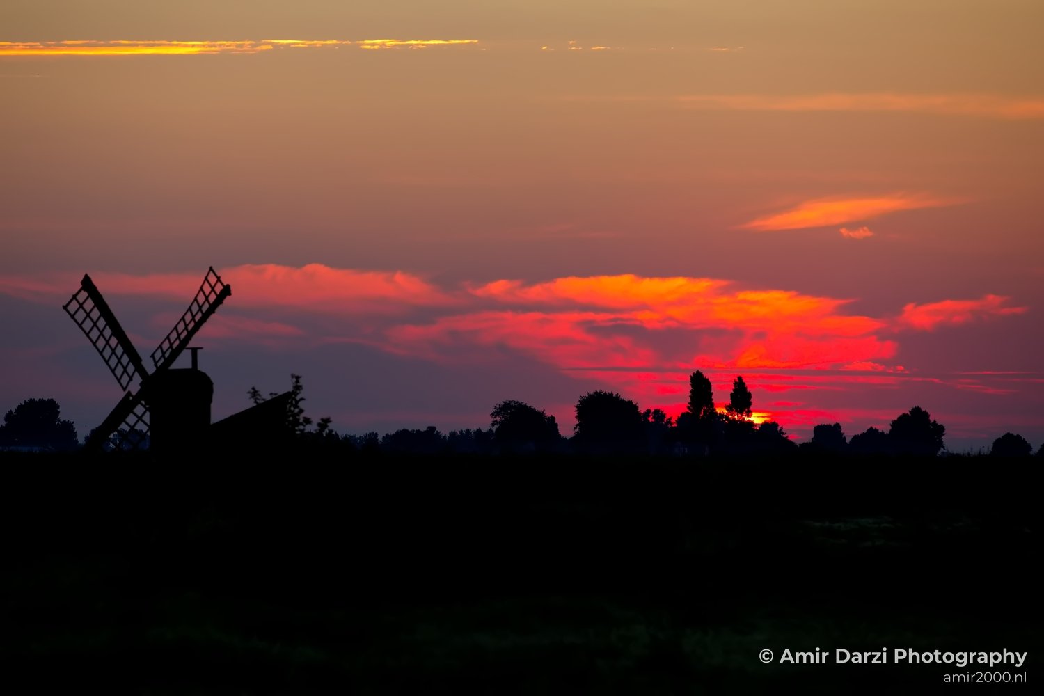 Sunrise over Dutch landscape nederlandse landschap summer in Nature Landscape Netherlands Photo 18