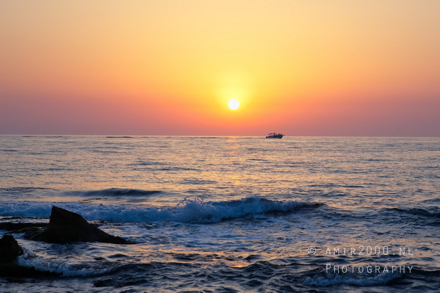 Sunset overt Mediterranean Sea nature landscape Israel in Mediterranean Sea Israel Photo 23