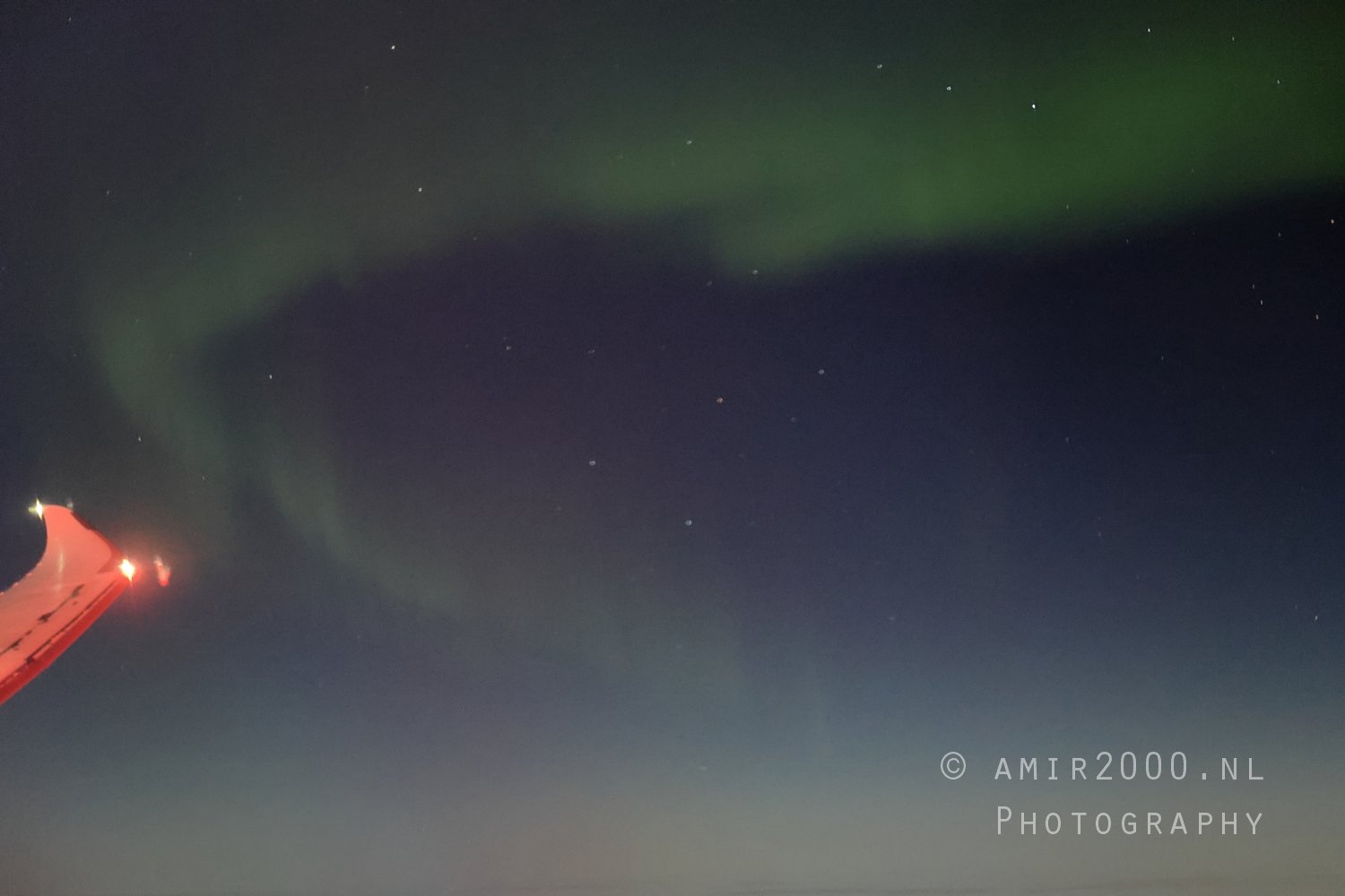 Aurora Borealis Aerial Northern Lights From Air in Over Greenland from Aerial Photography Flight series Photo 6