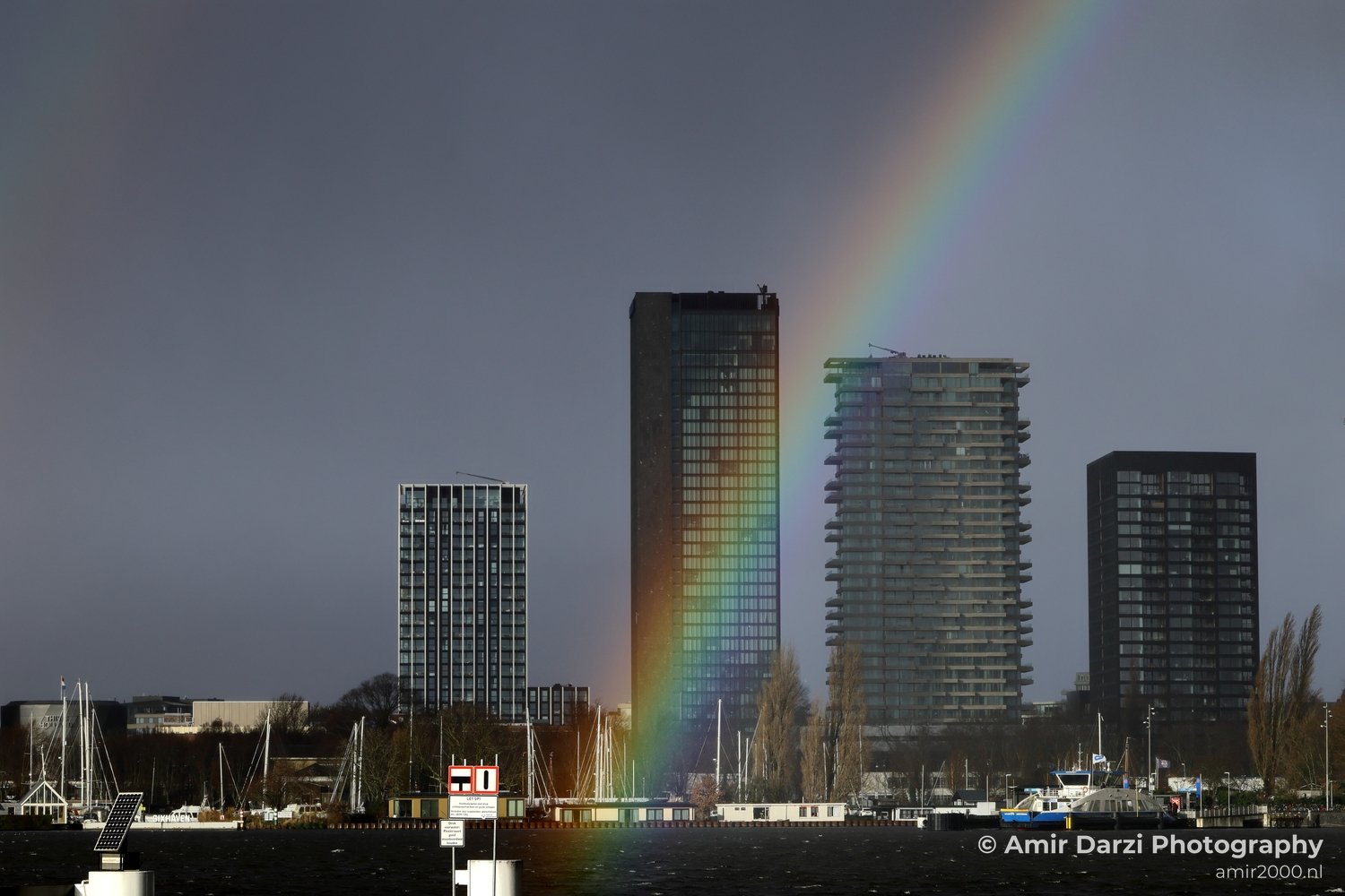 Amsterdam Rainbow Noord Buildings Fall Urban Street Cityscape Netherlands in Amsterdam Netherlands