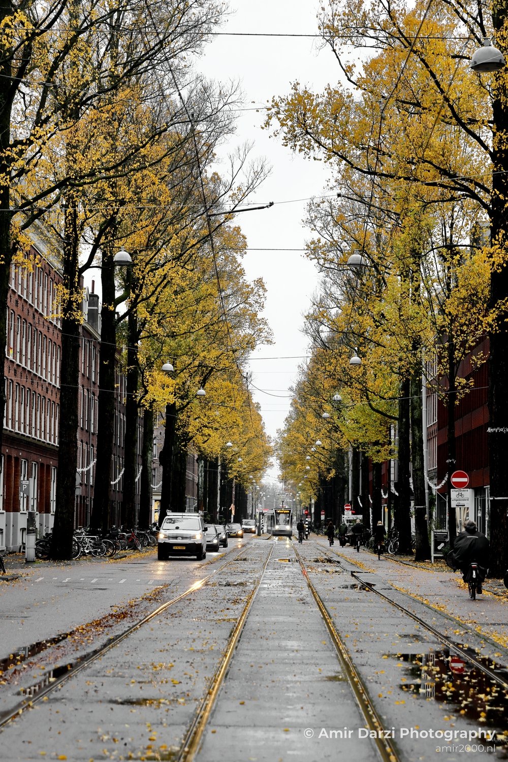 Czaar Peterstraat autumn colors Amsterdam fall Urban Street Cityscape Netherlands in Amsterdam Netherlands