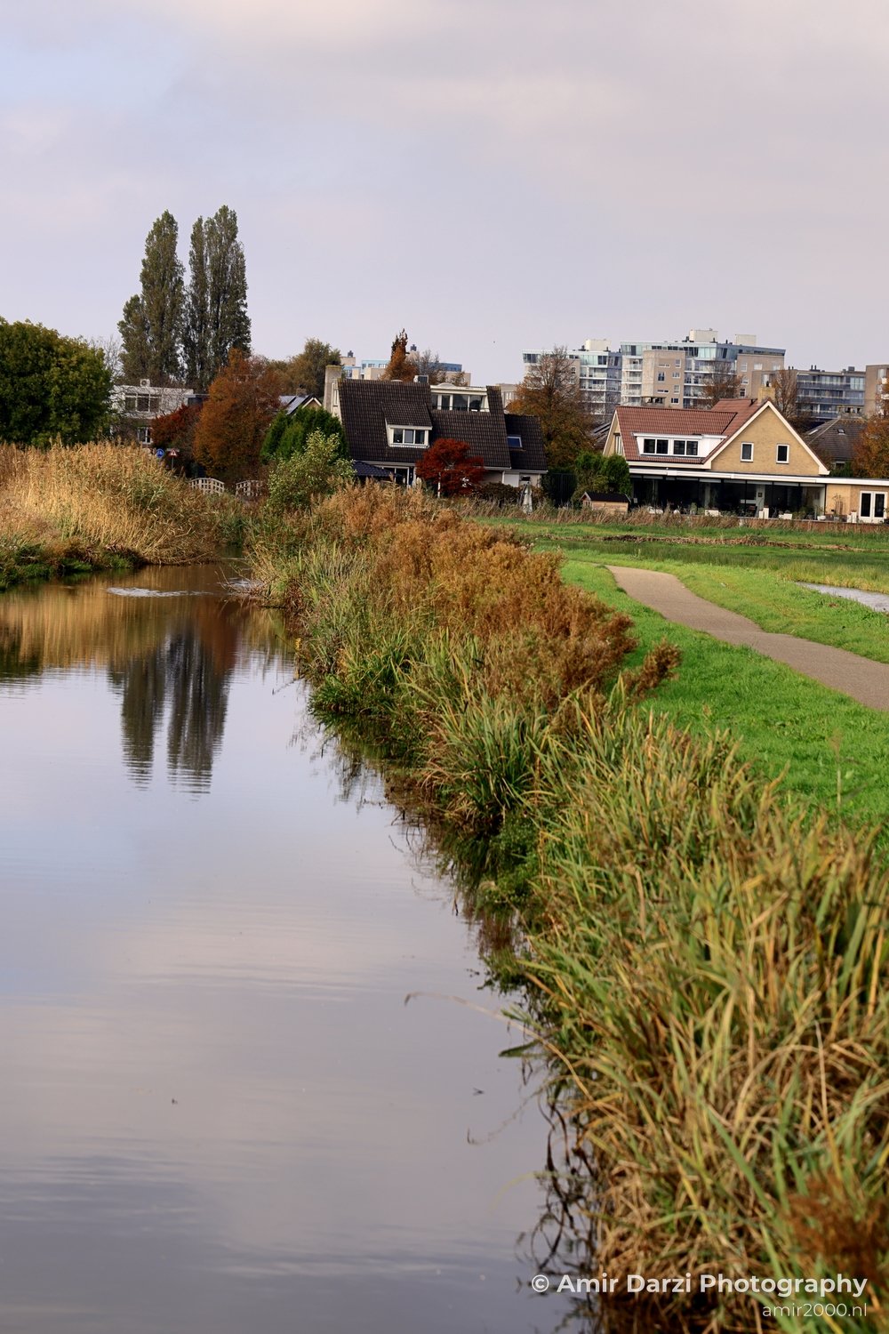 Canal With Houses And Greenery Landscape Nature in Nature Landscape Netherlands