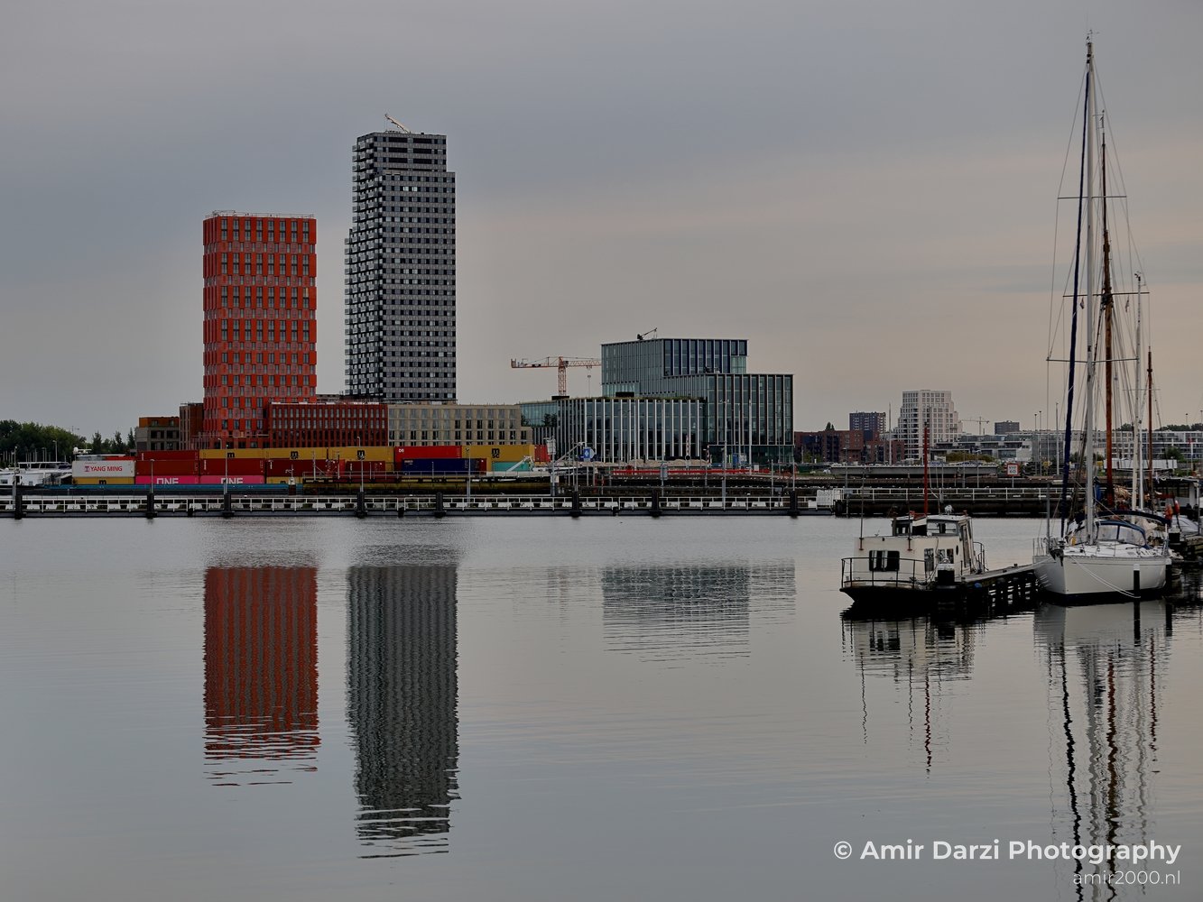 Justus Sluisbuurt and Hogeschool Inholland View With Reflection Amsterdam Netherlands Architecture Photo 3