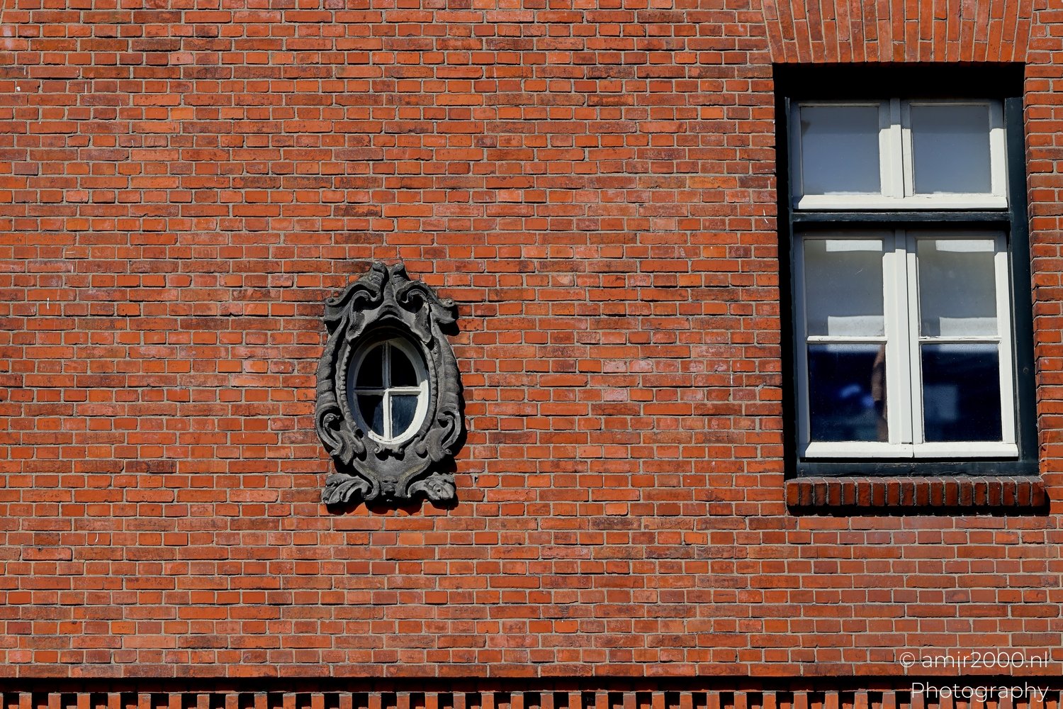 Old Brick Building With Windows Amsterdam Netherlands Architecture