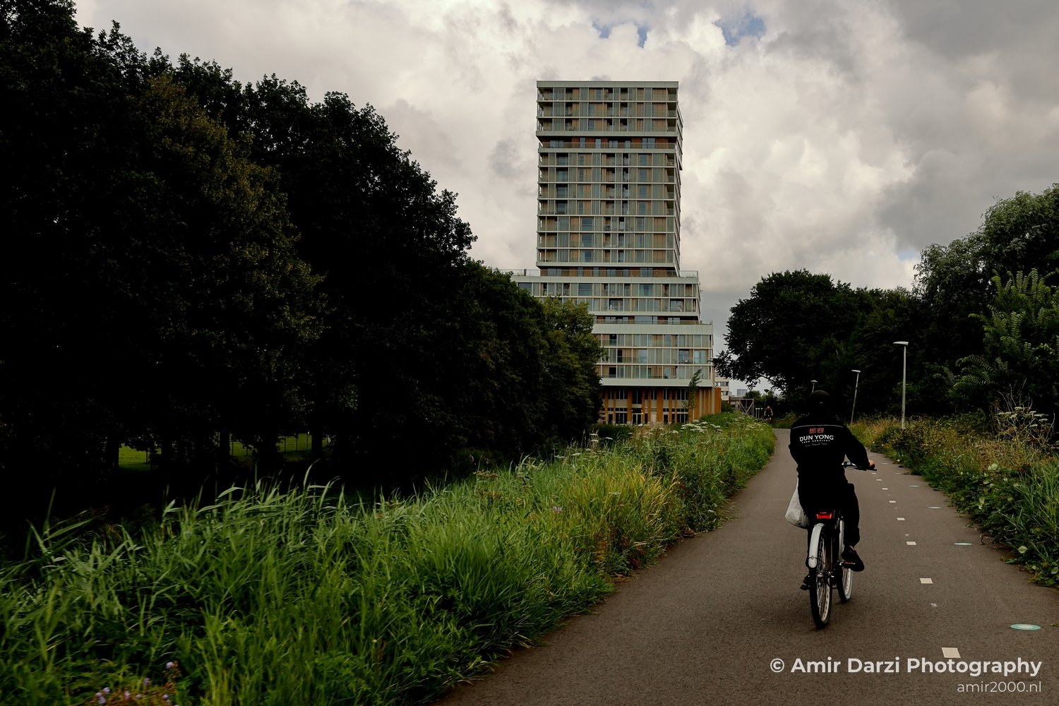 Cycling path next to Floating Gardens Amsterdam Netherlands Cityscape Photo 1