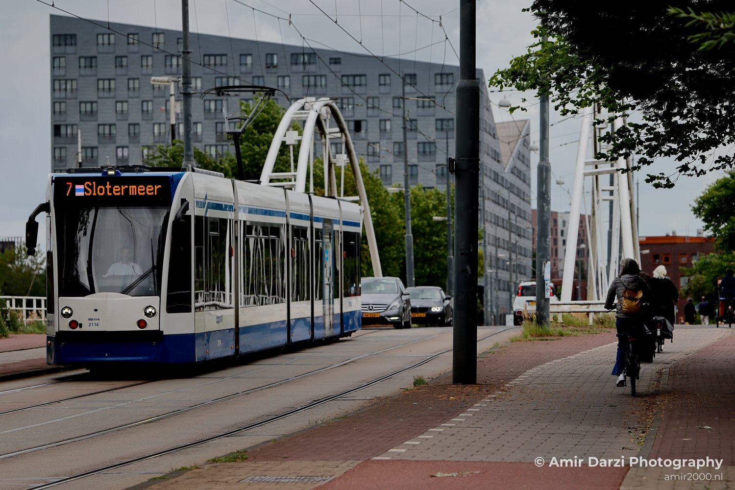 Public Transport In Azartplein Amsterdam Netherlands Cityscape