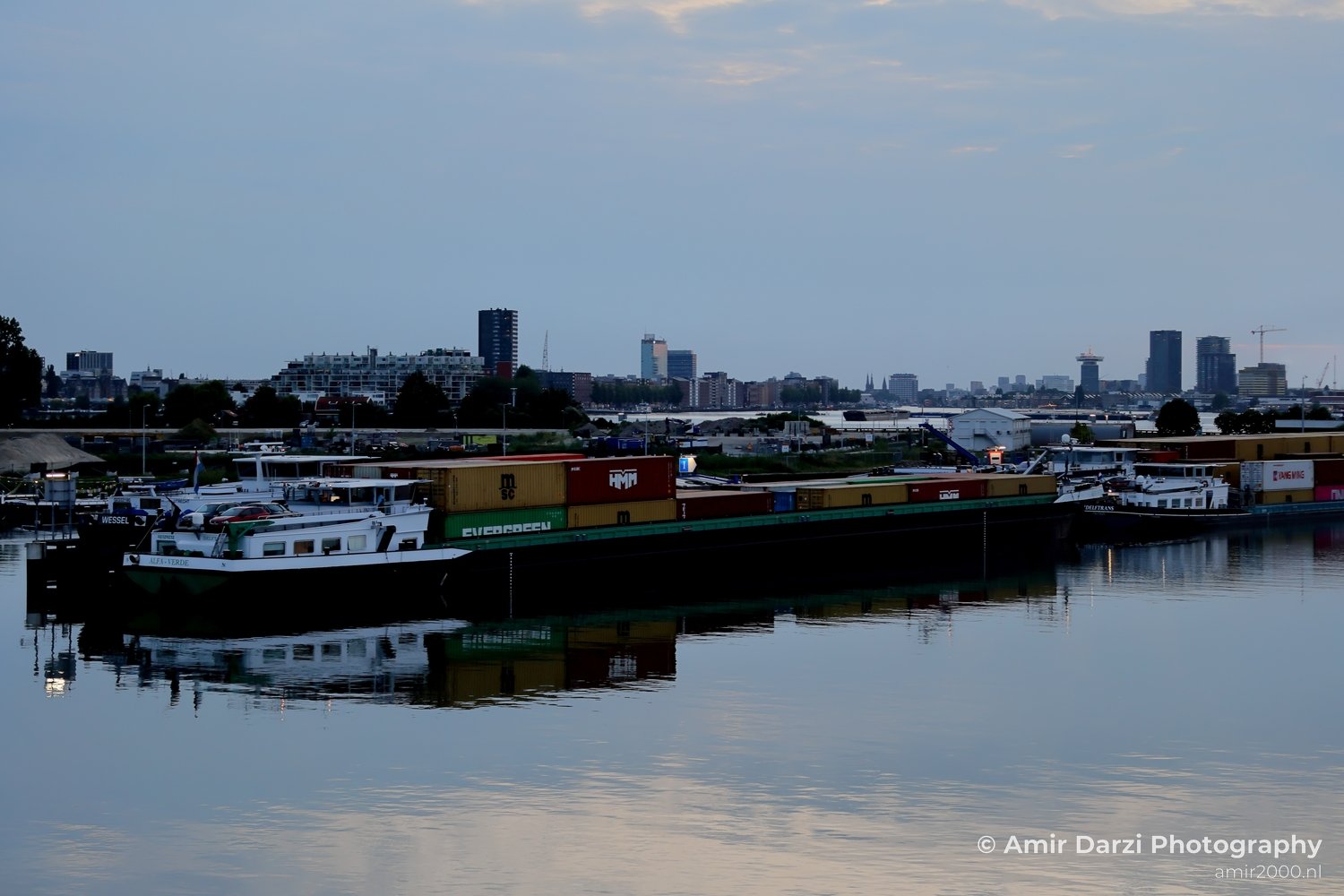 Reflections Of Oranjesluizen at Dusk Amsterdam Netherlands Cityscape Photo 3