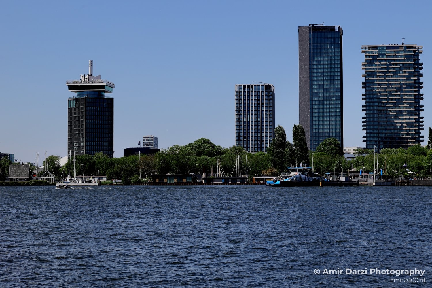 View on the Ij and Noord Amsterdam Netherlands Cityscape Photo 3