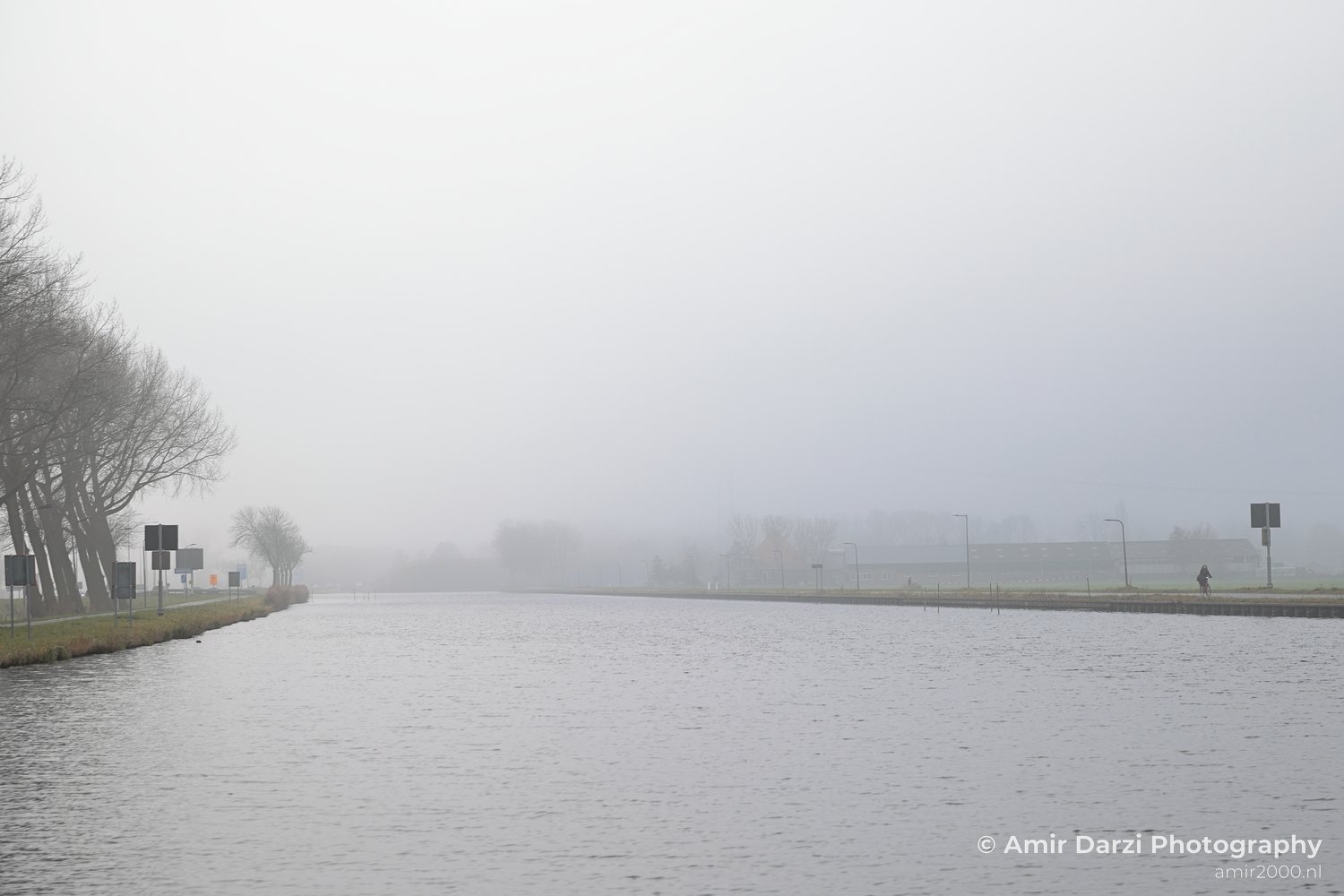 Autumn foggy weather outside the city.