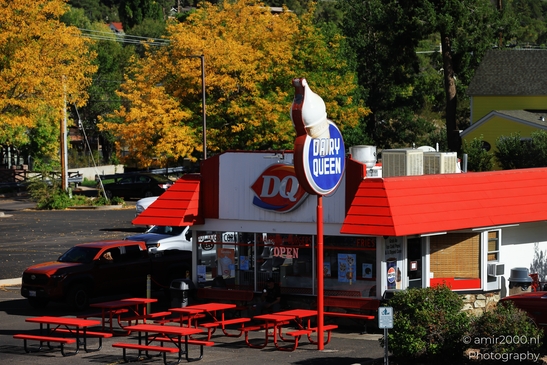 Small places on the go road trip in Arizona USA. A Dairy Queen restaurant in Arizona, with a - image from year 2025 #003