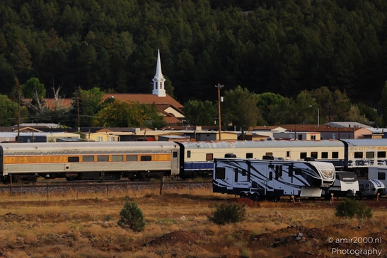 Small places on the go road trip in Arizona USA. A train station in a small town in Arizona. - image from year 2025 #005