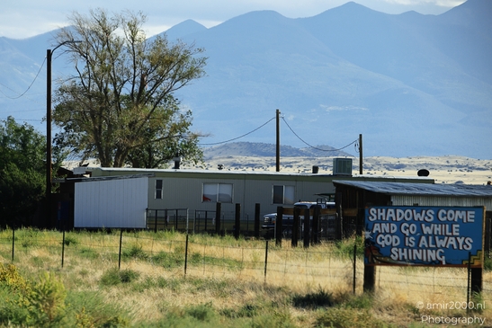 Small places on the go road trip in Arizona USA. A small trailer park in a desert-like - image from year 2025 #027