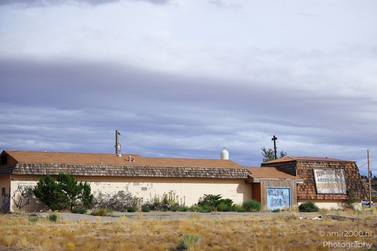 Small places on the go road trip in Arizona USA. A small town in Arizona, with a clear blue sky - image from year 2025 #061
