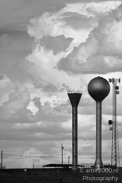 Towering Over The Desert in Arizona USA. A towering water tower in the desert landscape of - image from year 2025 #004