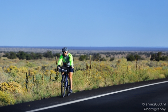 Cycling Adventure in Grand Canyon in Arizona USA. A cyclist rides through the desert landscape - image from year 2025 #002