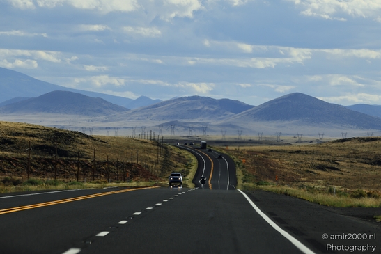 On The Way In Western USA in Transportation Collection. A two-lane highway stretches towards the - image from year 2025 #041