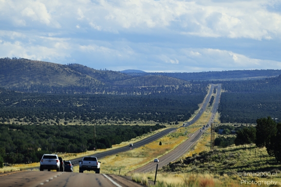 On The Way In Western USA in Transportation Collection. A long, straight highway cuts through - image from year 2025 #045