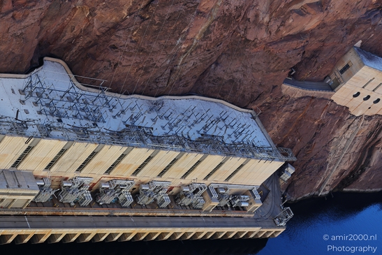The damaged hydroelectric power plant at the bottom of a canyon in Hoover Dam Nevada Arizona USA. - image from year 2025 #003