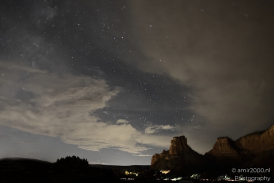 Night Sky Starfield Over Desert in Sedona Arizona USA. The night sky in Sedona, Arizona, is a - image from year 2025 #001