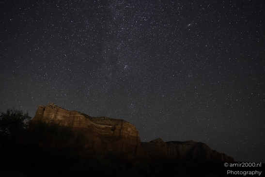 Starry Night In Bell Rock in Sedona Arizona USA. The starry night at Bell Rock in Sedona, - image from year 2025 #001