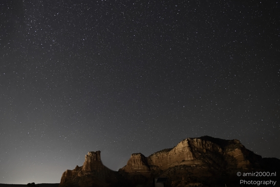 Starry Night In Bell Rock in Sedona Arizona USA. The star-studded night sky over the rock - image from year 2025 #007