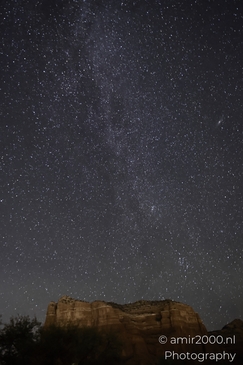 Starry Night In Bell Rock in Sedona Arizona USA. The starry night sky above the majestic Bell - image from year 2025 #009