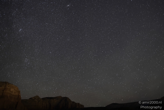 Starry Night In Bell Rock in Sedona Arizona USA. The star-filled night sky above the rock - image from year 2025 #013