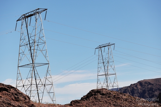 Desert Power Lines Nevada USA in Utility Photography Series. The power lines stretch across the - image from year 2025 #004