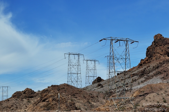 Desert Power Lines Nevada USA in Utility Photography Series. The stark contrast of power lines - image from year 2025 #005