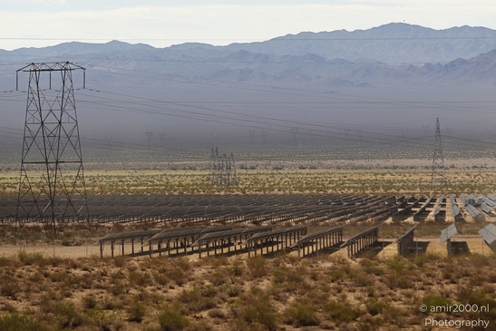 Desert Solar Farm Nevada USA in Utility Photography Series. A solar farm in the desert landscape - image from year 2025 #003