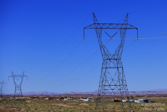 Power Lines In Desert Arizon USA in Utility Photography Series. The power lines stretch across - image from year 2025 #001