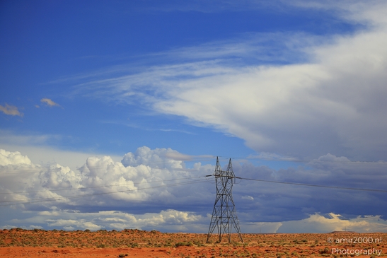 Power Lines In Desert Arizona USA in Utility Photography Series. The power lines stretch across - image from year 2025 #004