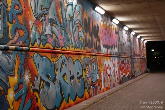 Vibrant graffiti on wall of Dijksgracht in Amsterdam, Netherlands in Amsterdam Netherlands. . - image from year 2025 #007