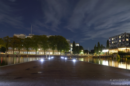 The night is calm at Marineterrein in Amsterdam, Netherlands in Amsterdam Netherlands. . - image from year 2025 #001