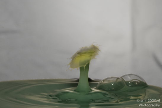 Water drops creatively collide in a yellow-toned series, capturing a moment of artistic - image from year 2025 #031