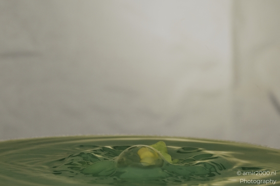 Water drops creatively collide in a yellow series, forming an artistic splash in Water Drops - image from year 2025 #032