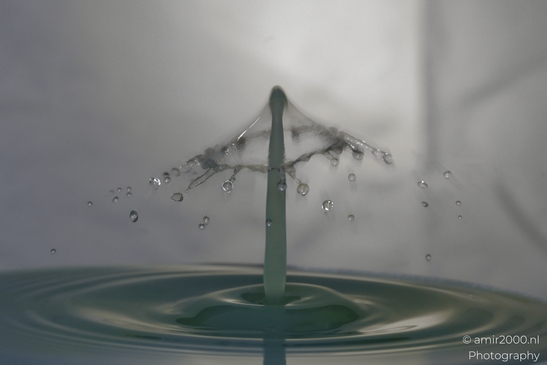 Water droplet sculpture capturing high-speed liquid collision in Water Drops Creative Series. . - image from year 2025 #012