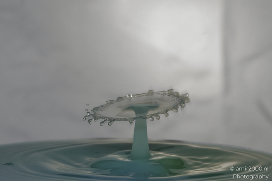 Water droplet explosion captured in a creative series of high-speed liquid collisions in Water - image from year 2025 #015