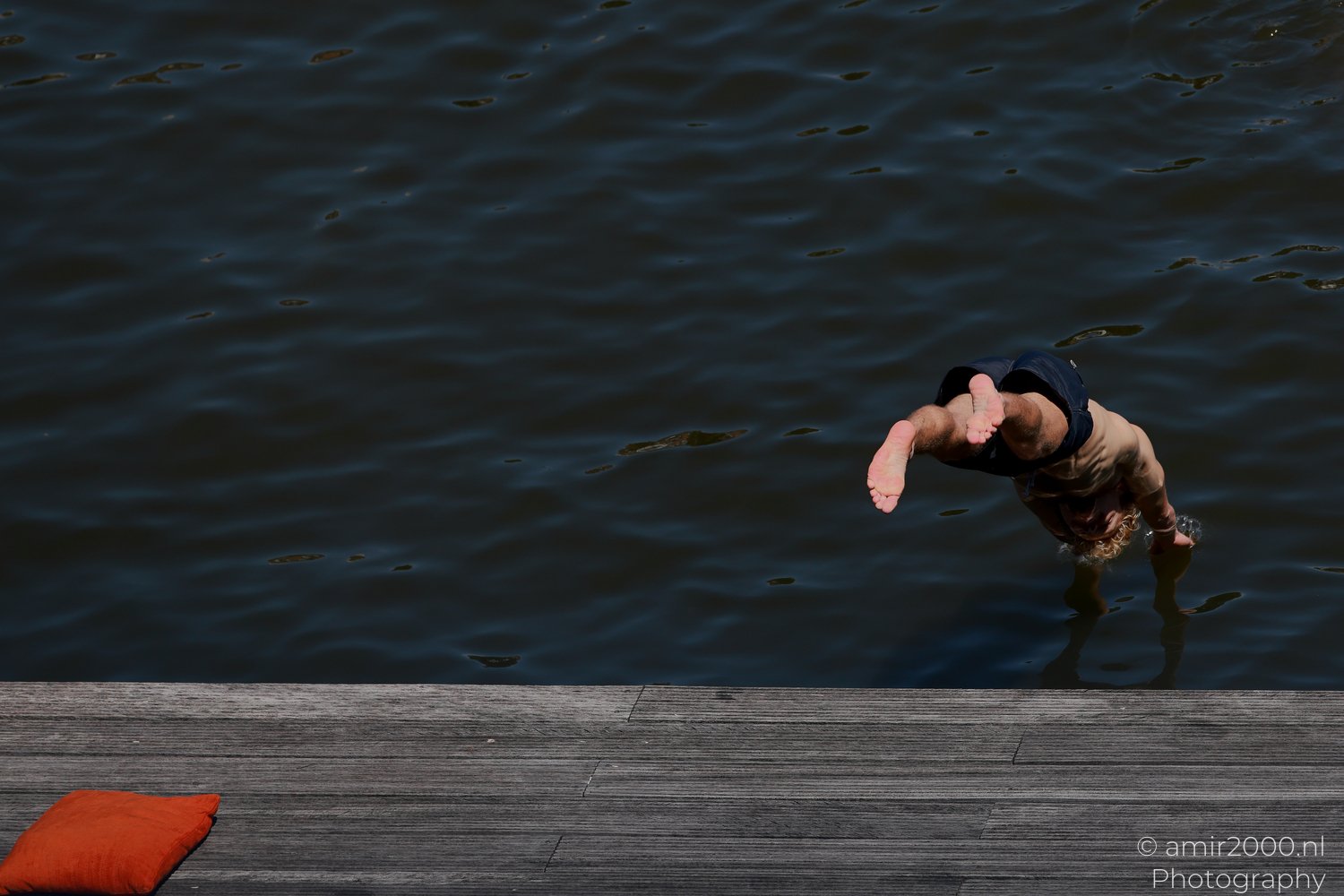 Head First Into an Amsterdam Canal