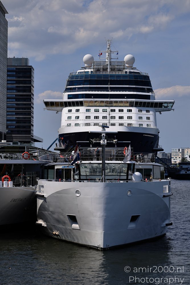 Celebrity Eclipse cruise ship at the Amsterdam waterfront