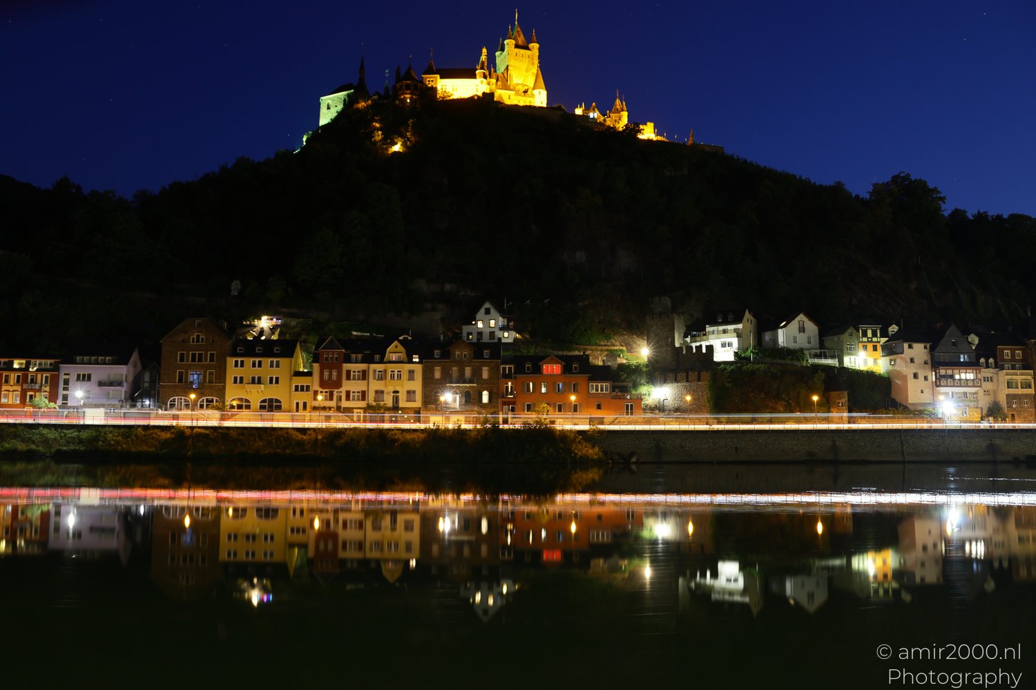Cochem After Dark: Castle Light Above the River