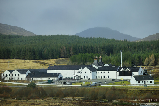 A rural landscape with a whisky distillery nestled among rolling hills and dense forests. - image from year 2026 #017