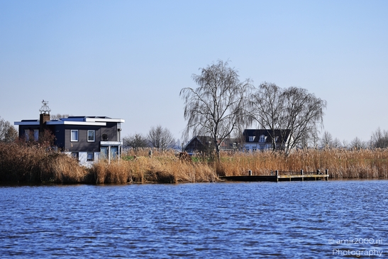 Bullewijker Holendrechter Polder — lakeside with a row of houses nestled among reeds and - image from year 2026 #009