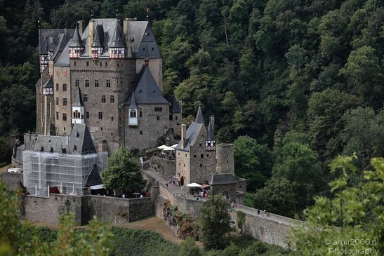 A medieval castle surrounded by lush greenery and a stone wall in Rhineland Palatinate, Germany. - image from year 2026 #009