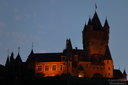Castle Reflections Town shows rippled water and surface reflections in Cochem Rhineland - image from year 2026 #001