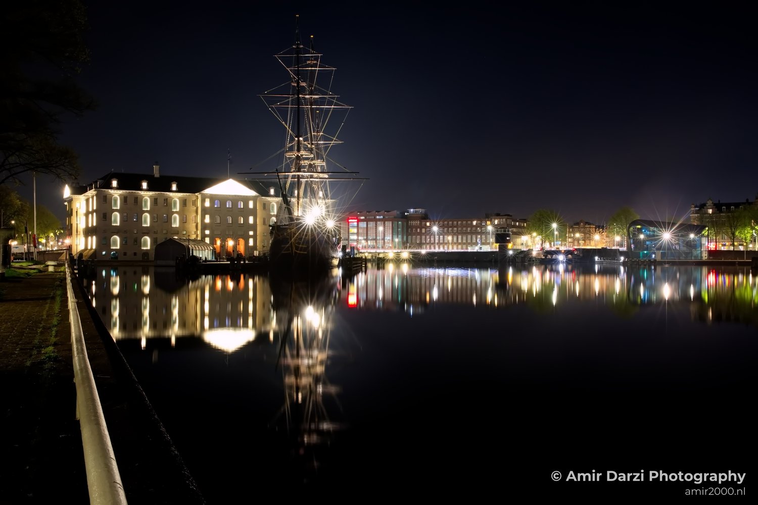 Night Amsterdam centrum canals cityscape long exposure Netherlands in Amsterdam Netherlands Photo 29