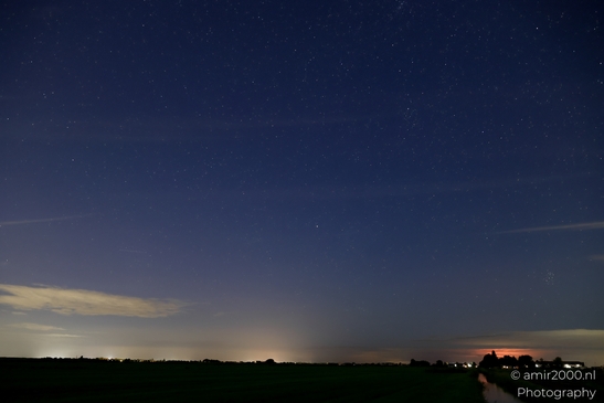 A starry night sky over a field in Noord-Holland, Netherlands in Noord-Holland Netherlands. . - image from year 2025 #028